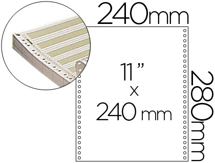 2500h papel continuo 240mm.x11